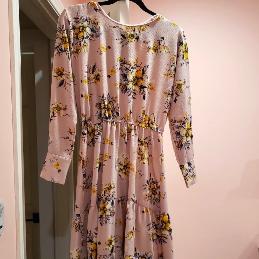 the emma dress in pink floral